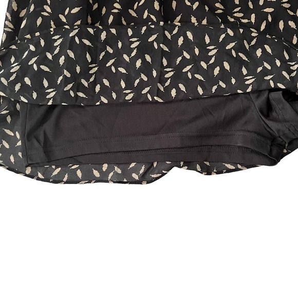 She & Sky Women Size Large Black Taupe Leaf Print Halter Romper Coquette Classic - Picture 8 of 8